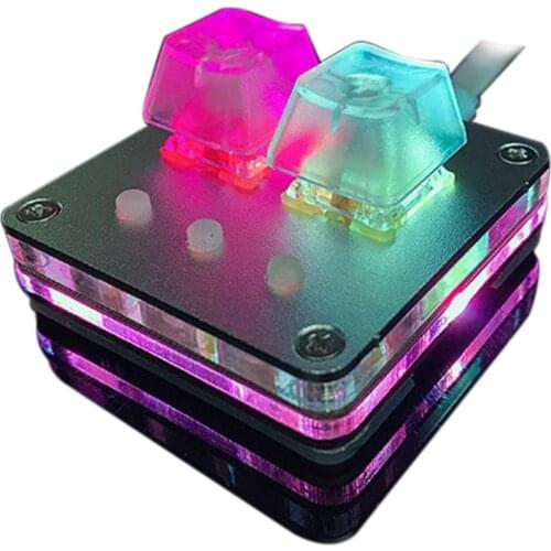 Mini 2 Key Gaming Keyboard Copy And Paste Keys Keypad RGB Backlit Hotswap Touch Mechanical Keyboard For Gamer - Cherry Switch