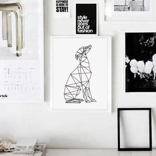 Minimalist Abstract Dog Poster Italian Greyhound Wall Art Print Canvas Painting Deer Wall pictures living room Home Decoration
