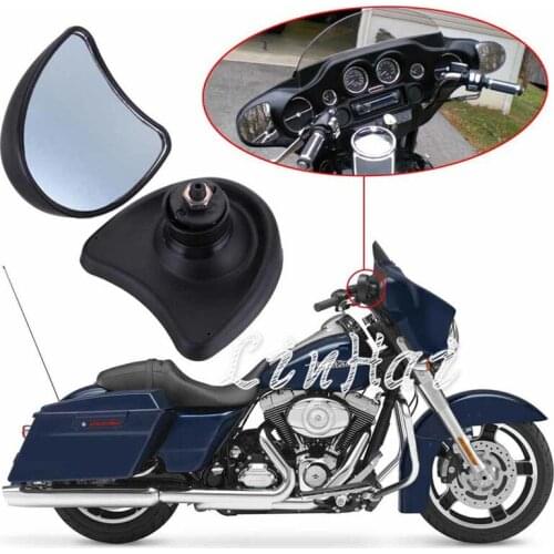 MOTORCYCLE REARVIEW FAIRING MOUNT MIRRORS FOR HARLEY TRI STREET ELECTRA GLIDE FLHX 96-13