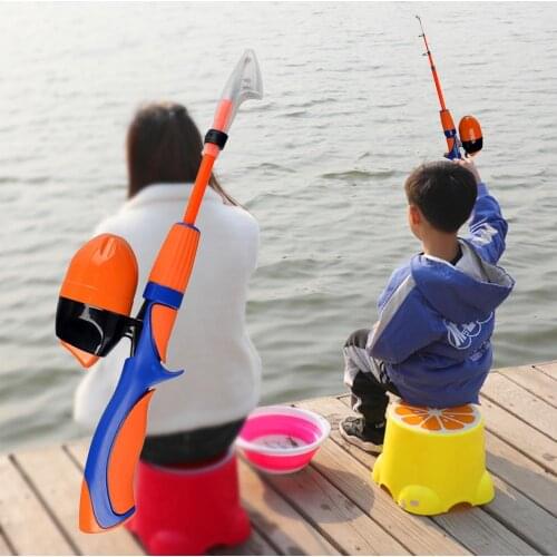Kids Fishing Pole Set Full Kits With Telescopic Fishing Rod And Spinning Reel Baits Hooks Saltwater Freshwater Travel Pole Set