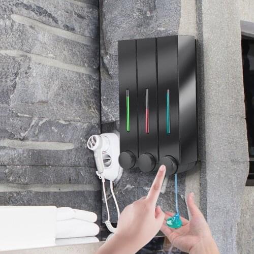 3/2/1 Cup Wall Mount Manual Soap Dispenser Washing Lotion Soap Shampoo Storage Hand Sanitizer Dispenser Shower Accessories