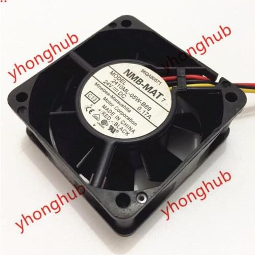 NMB-MAT 2410ML-05W-B69 C13 DC 24V 0.17A 60X60X25mm Server Cooling Fan