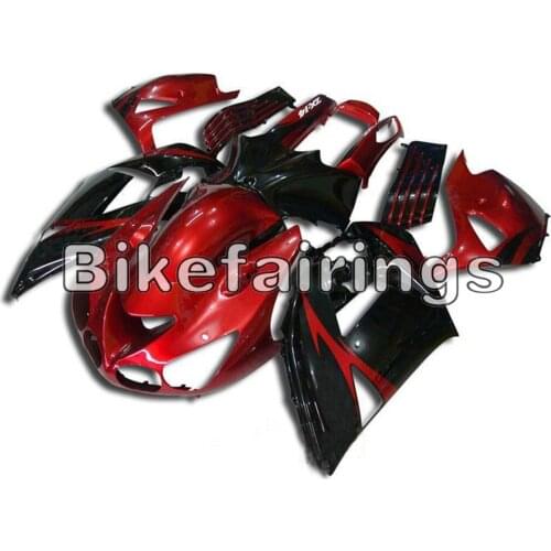 Full Fairings For ZX14R 2006 2007 2008 2009 2010 2011 Injection Molding Motorcycles Covers Deep Red and Black Hulls