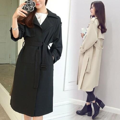 Женские двубортные тренчи QEWSDRFG China At AliExpress