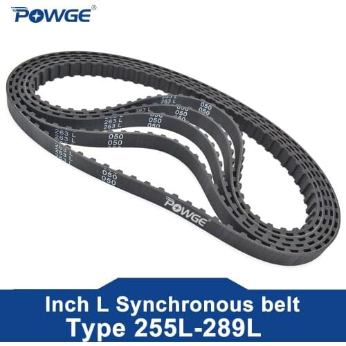 POWGE Trapezoid L Timing belt C=240/244/248/250/255 Width 050/12.7mm 075/19.1mm 25.4mm Synchronous Belt 240L 244L 248L 250L 255L
