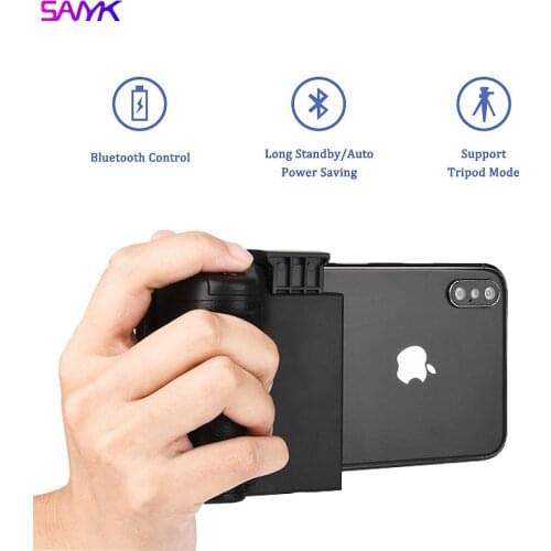 SANYK Handheld Bluetooth Shooting Aid Mobile Phone Shooting Vlog Video Anti-Shake Stabilizer Tripod Gimbal Photography Handle