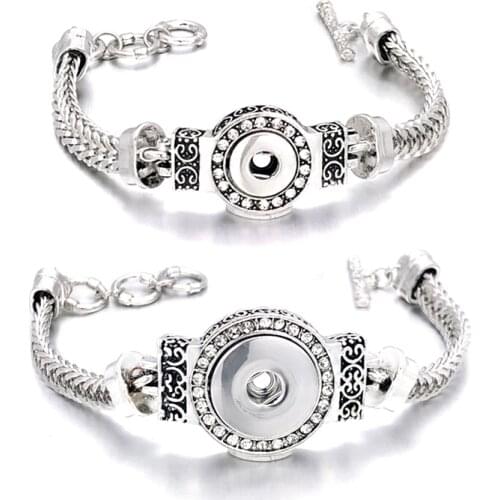 Interchangeable Fashion Bracelet Ginger Metal Bangle 122 12mm 18mm Snap Button Charms Bracelet&Bangles For Women Jewelry Gift