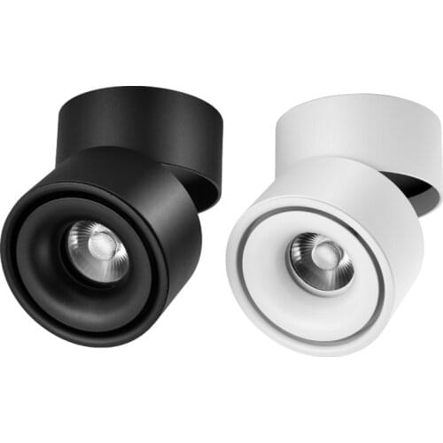 Dimmable LED ceiling light AC85-240V 8W 10W 12W 15W LED surface mounted ceiling light foldable and 360 degree rotatable COB spot