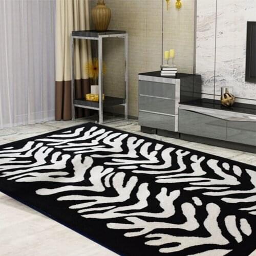 Tiger pattern carpets Black and white 100% Wool Ingredient for LIving room Bedroom Hallway Aisle Corridor Doorway Mat Rugs