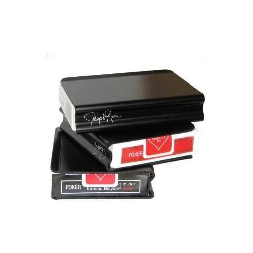 High Quality Pack Of 2 Joe P Black Color Metal Playing Card Clip With Letter - Magic Tricks,Card Magic Accessories,Fun
