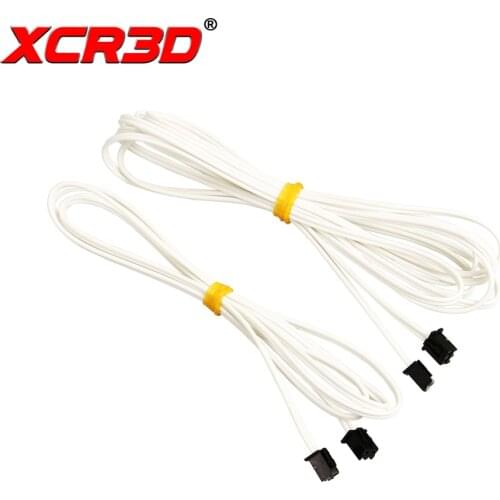 XCR3D 2PCS1M And 2M XH2.54 2PIN Connection Line 3D Printing Parts White High-Temperature Resistant Flexible Cord Dupont Wire