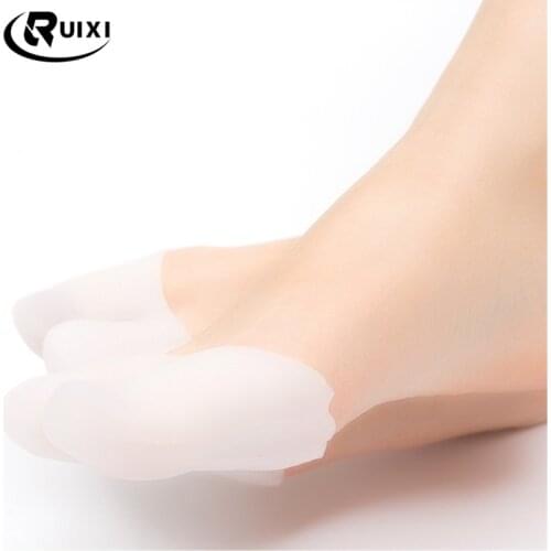 1Pair Silicone Dancers Fitness Toe Set Protection Sleeve Super Soft Ballet Shoe Covers Toes Protector