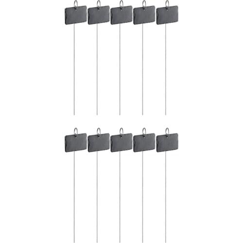 10Pcs Plant Label Garden Markers Signs Labels Weatherproof Reusable Slate Hanging Tags on for Flower Bed Pots Planters