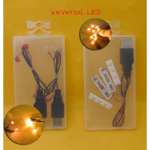 4pcs Usb DIY 1X4 Building Blocks Bricks Colorful LED City Light-emitting Baby Fit Lego Block Tools for Models Kids Toys