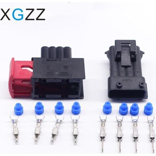5 Sets Tyco Amp 4 Pin Female And Male Waterproof Automotive Electric Connector 144998-5 O2 Sensor For QQ