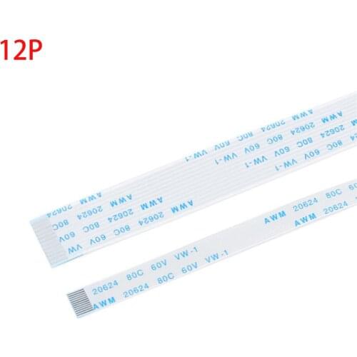 5Pcs 12 Pin FFC/FPC Flexible Flat Cable Pitch 0.5mm 1mm Reverse /Forward Direction AWM 20624 80C 60V