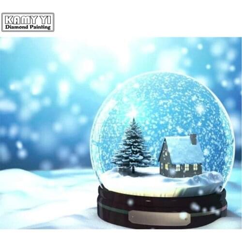Diamond Mosaic Christmas Snow Globe Diamond Painting Cross Stitch Diamond Embroidery Full Kit Patterns Rhinestones Arts LK1