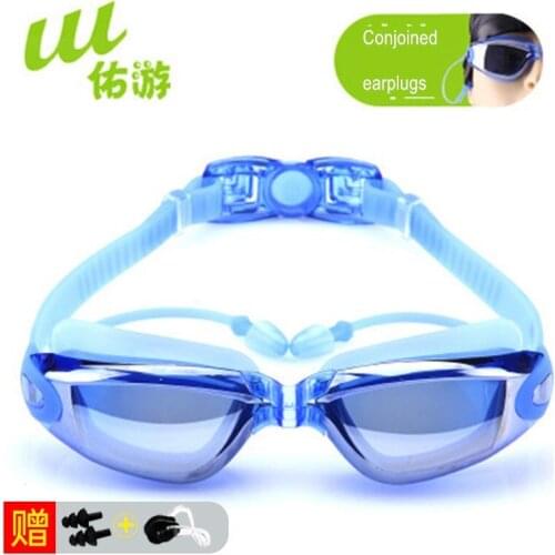 Optical Swimming Goggles Men Women Myopia Pool Earplug Professional Waterproof Swim Eyewear Prescription Adult Diving Glasses