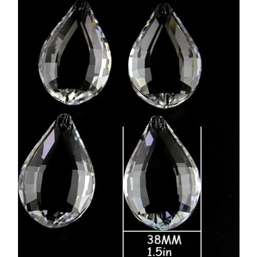 Hot Sales 30pcs/lot Clear 38x22mm Crystal Chandelier Pendants,Crystal Chandelier Parts For Home Decoration