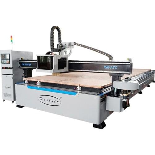 Igoldencnc 2570 atc cnc router 1325 wood carving machine woodworking making kitchen furniture door