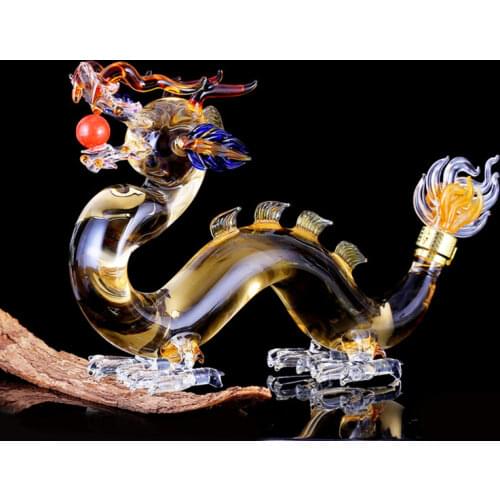 Dragon shaped design cool amazing lead-free home party whiskey decanter for Liquor Scotch Bourbon 1201-09