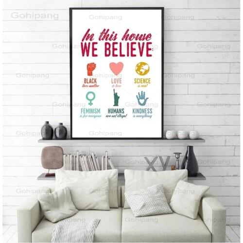 Canvas Painting Resist Print LGBTQ Wall Art Poster Housewarming Gift Lesbian Nasty Woman Feminist Poster Girls Room Wall Decor