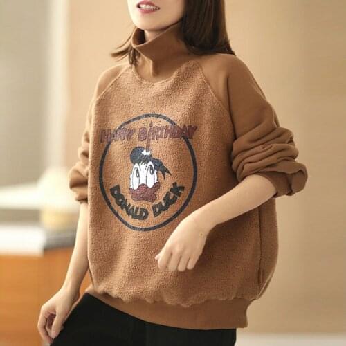 Женские длинные толстовки Johnature China At AliExpress