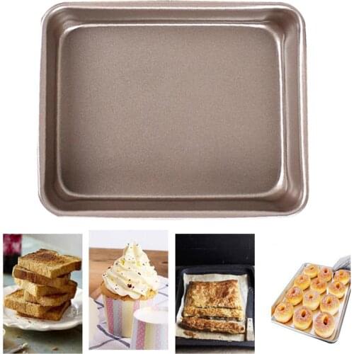 Kapmore 1pc Heat-Resistant Cake Baking Pan Non-Stick Creative Square Bread Baking Pan Cookies Baking Tray DIY Baking Tools
