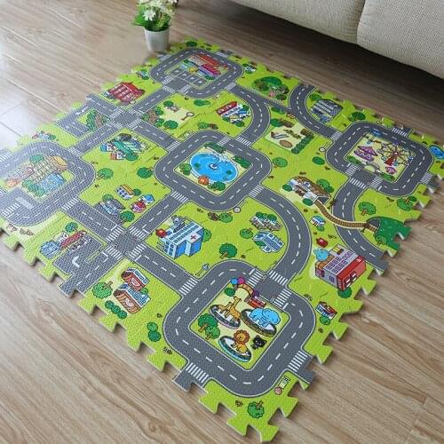 9Pcs/Set EVA Mat Plush Puzzle Mats DIY Foam Baby Play Mat Split Joint Baby Carpets Floor Mats Splicing Play Pad Patchwork Rugs