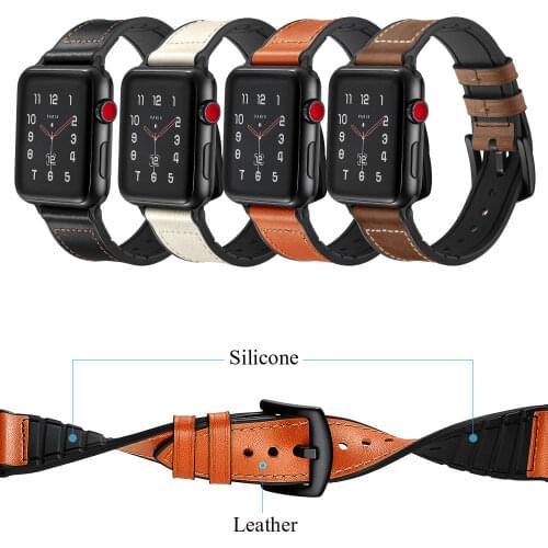 Leather watch strap for apple watch series 4 3 2 1 Bands 38mm 42mm 40mm 44mm Band bands iwatch 4 3 2 watchband bracelet wrist