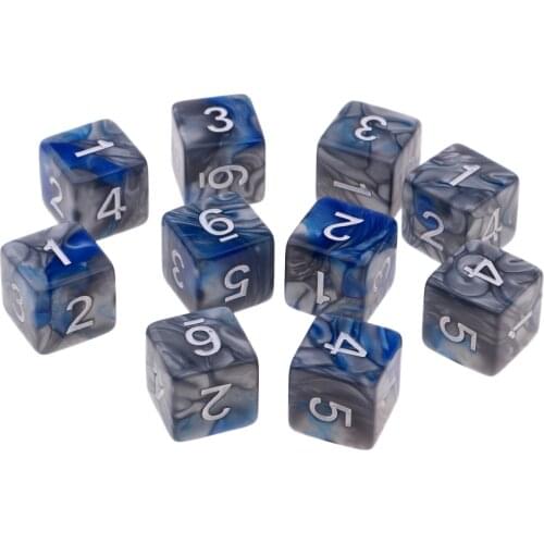 30 Pieces Creative Double Color D6 16mm Dice Role Playing Game For DND