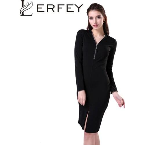 Модные платья-футляры LERFEY China At AliExpress