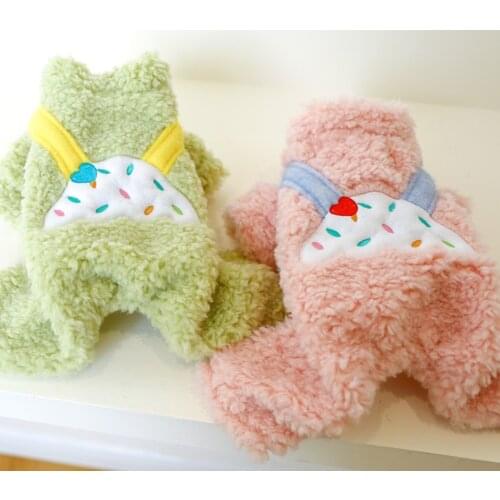 Fashion Pet Dog Jumpsuit Puppy Cat Dog Costume Warm Plush Dog Clothes Soft Pullover Teddy apparel