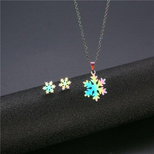 Fashion Romantic Cute Little Angel Snowflake Pendant Necklace For Women Girl Party Holiday Christmas Best Jewelry Gift Bijoux