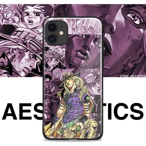Gyro Zeppeli JoJos Bizarre For iPhone SE 6s 7 8 Plus X XR XS 11 Pro Max Tempered Glass Soft Silicone Phone Case Cover Shell