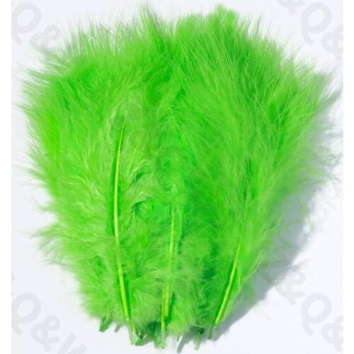 Natural and beautiful 10-15CM turkey full down feather 4-6 inch dyed fruit green 100-500 DIY decoration craft jewelry decoration