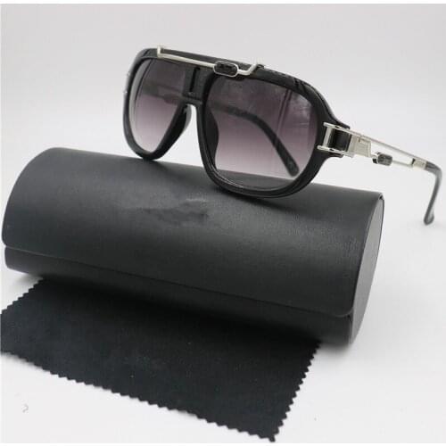 Latest selling popular fashion men designer sunglasses square metal combination frame top quality anti-UV400 lens sun glasses