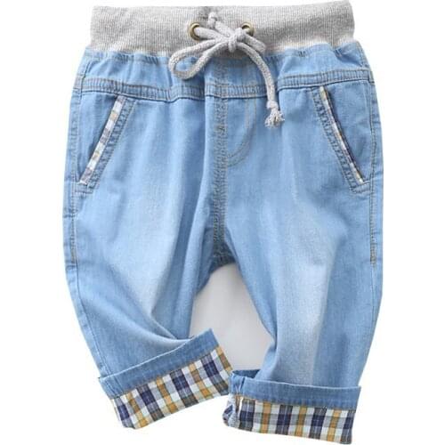 New Boys pants Casual Fashion Solid color Cotton 100% pants Thin denim fabric Children pants Clothing for 2-7 Years clothes