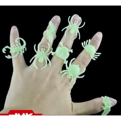 New Halloween Dance Party Accessories Toys Luminous Insects Ring Halloween per Halloween Toys Supplies Hot YH1507