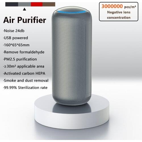 Negative ion Car Air Purifier USB Smart Formaldehyde Deaerator Air handler Kitchen Toilet Deodorant Deodorizer for home