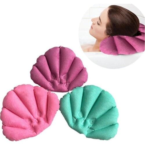 Solid Color Comfortable Premium Waterproof Luxury Comfortable Waterproof Bath Spa Inflatable Bath Pillow
