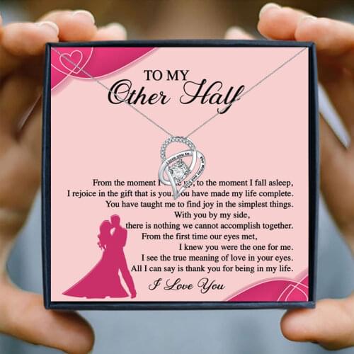 I Love You to The Moon and Back Heart Pendant Necklace Romantic Love Memory Valentines Day Gift for Women/Girlfriend/Wife