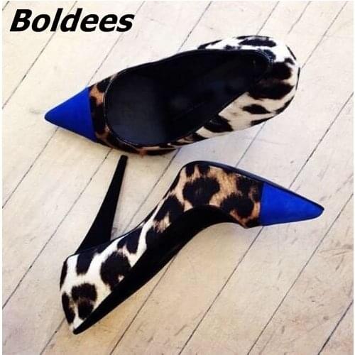 Sexy Leopard Grain High Heel Pumps Women Pointed Toe Heels Awesome Shoes Hot Selling