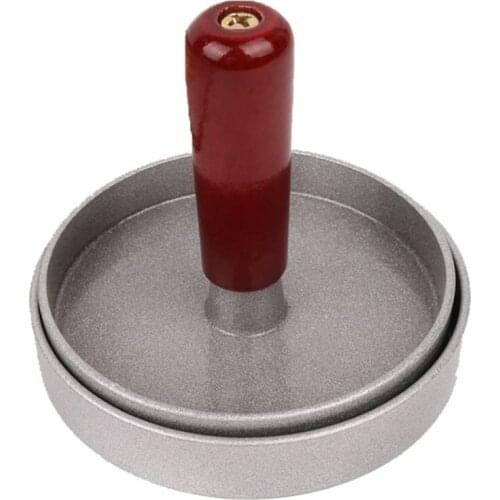 Hot High Quality Aluminum Alloy Round DIY Mold Burger Meat Press Hamburger With Plastic Handle Manual Non-stick Coating
