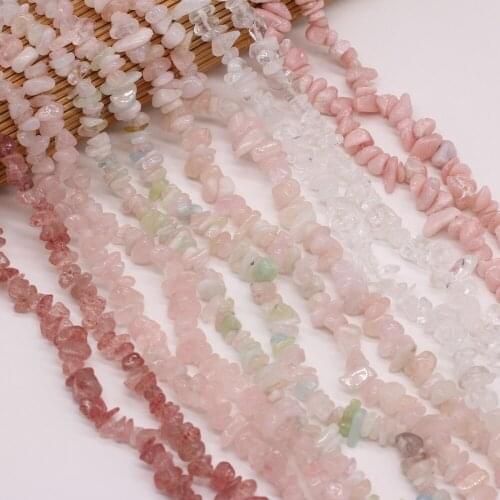 Natural Gravel Stone Beads Irregular Strawberry Quartzs Morgans Loose Stone Beads For Jewelry Making DIY Necklace Bracelet 5-8mm