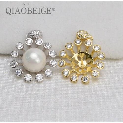 QIAOBEIGE 2pc/lot Accessories fittings Making pendant necklace gift friendship jewelry accessories 925 sterling silver products