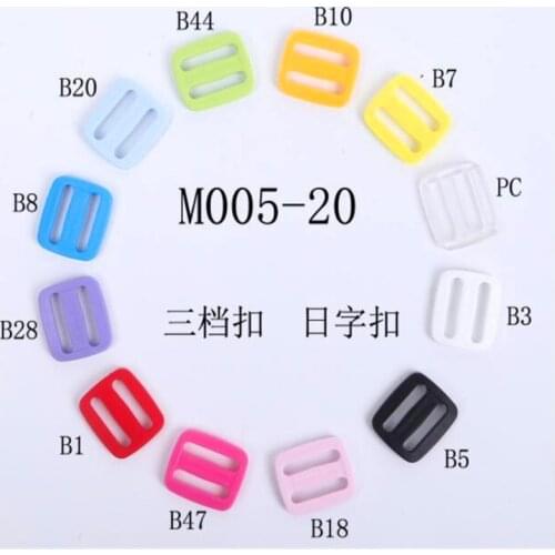 20mm width for Webbing plastic Adjustable Tri-Glide Buckles 8 Shape strap release buckle Slider CX61