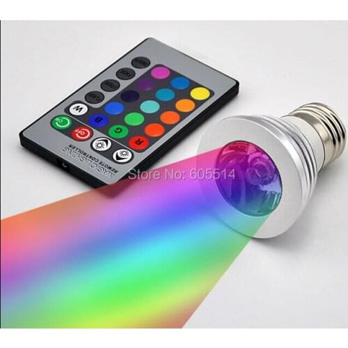 [Seven Neon]free shipping high quality AC220V 3W aluminum RGB LED spot light
