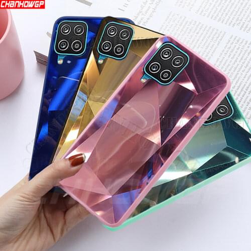 Stylish Diamond Soft TPU Case For Samsung Galaxy A12 A02S A32 A42 A52 A72 5G A21S A51 A71 A01 A11 A31 A41 A 12 Mirror Back Cover
