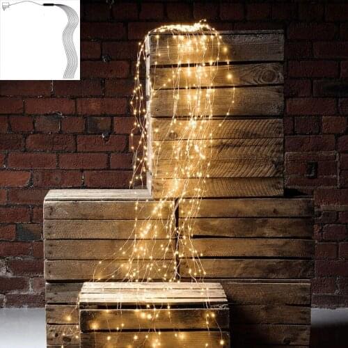 100/200LEDs Vine Branch Light Copper Wire LED String Outdoor Tree lights For Christmas Holiday Wedding Party Decor